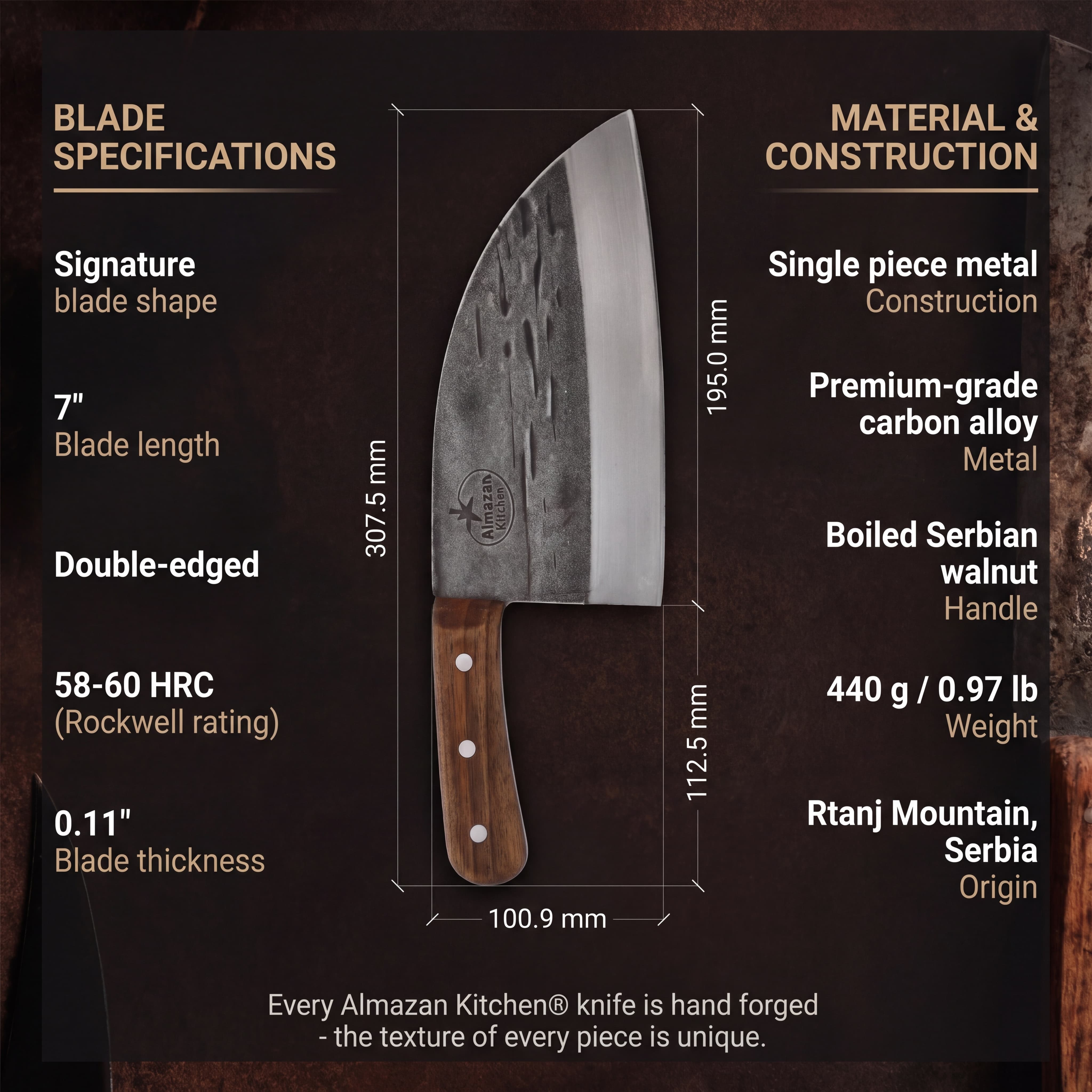 Original Serbian Chef Knife | Ruthlesly Sharp – Almazan Kitchen®