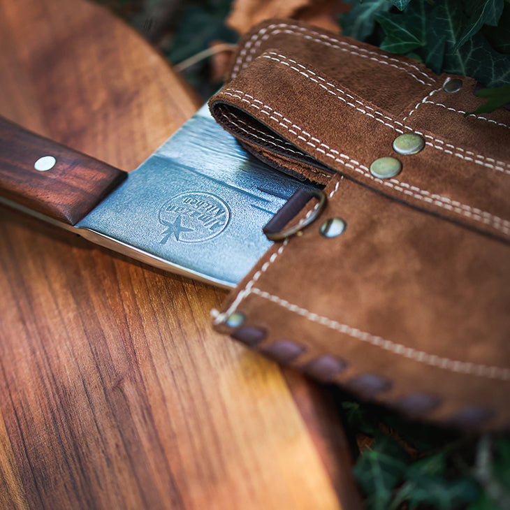 Get Superior Protection: Brown Leather Knife Sheath – Almazan Kitchen®