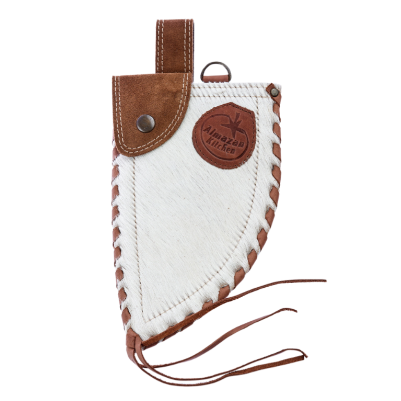 Limited Deluxe White Hide Sheath for Serbian Chef Knife