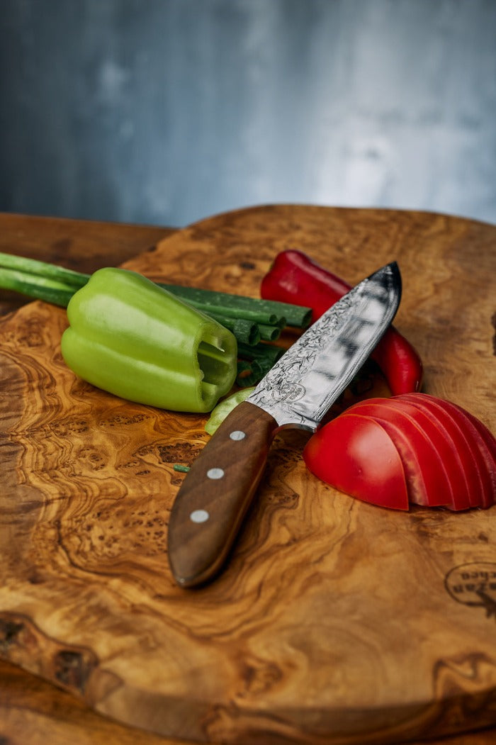 Almazan Kitchen Knife hotsell in Hand Forged Damascus Steel