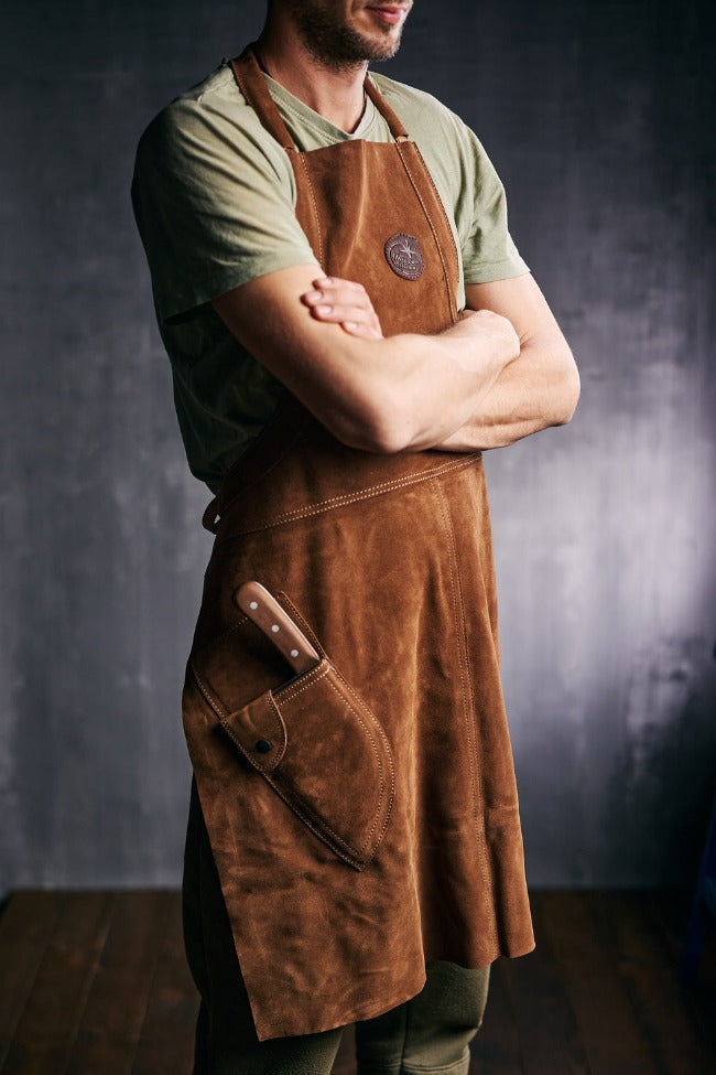 Discover our Leather Apron | Crafted for Comfort – Almazan Kitchen®