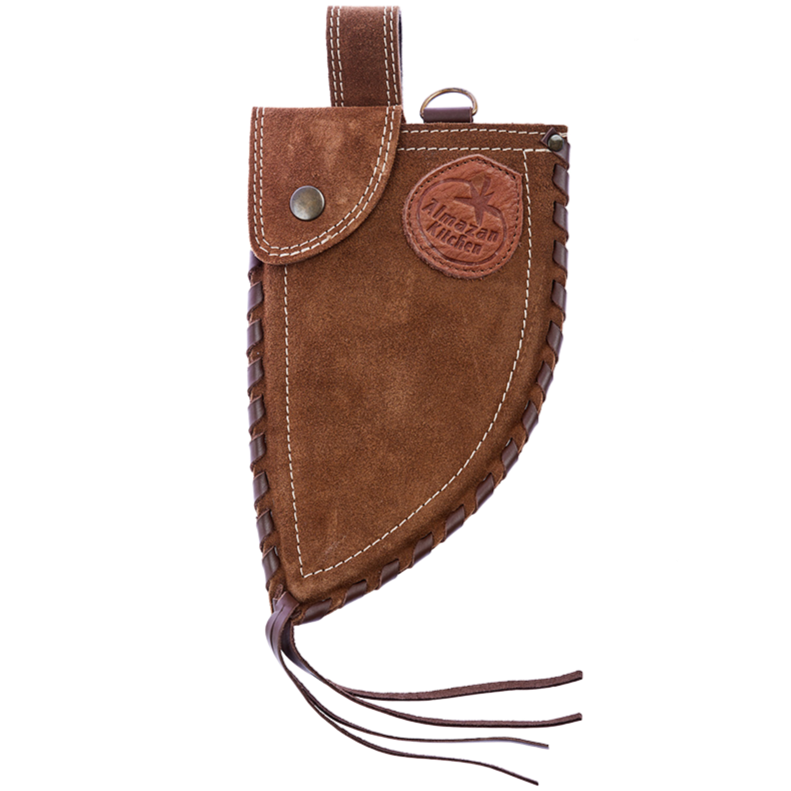 Light Brown Leather Sheath for Serbian Chef Knife