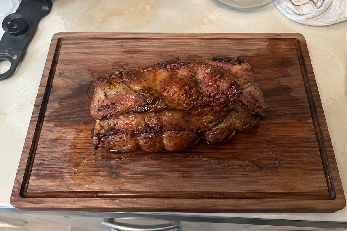Walnut board with roast