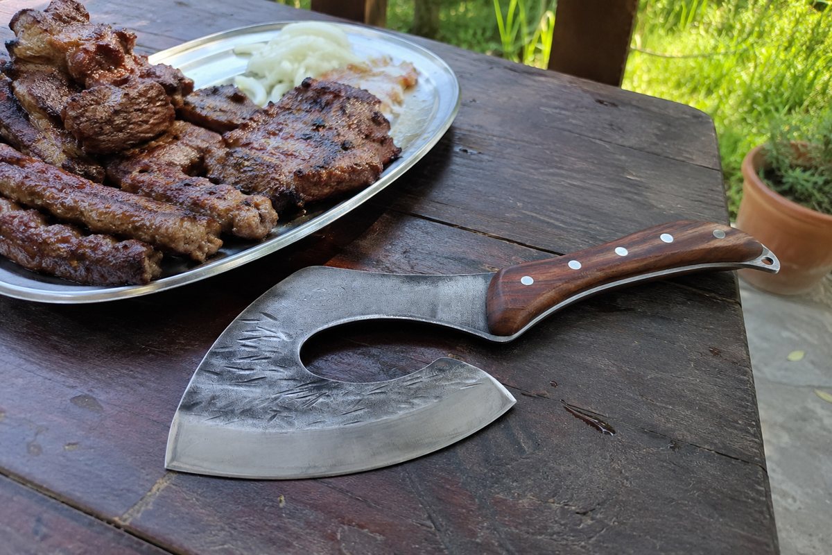 Serbian Chef High-Carbon Steel Cooking Axe | Almazan Kitchen